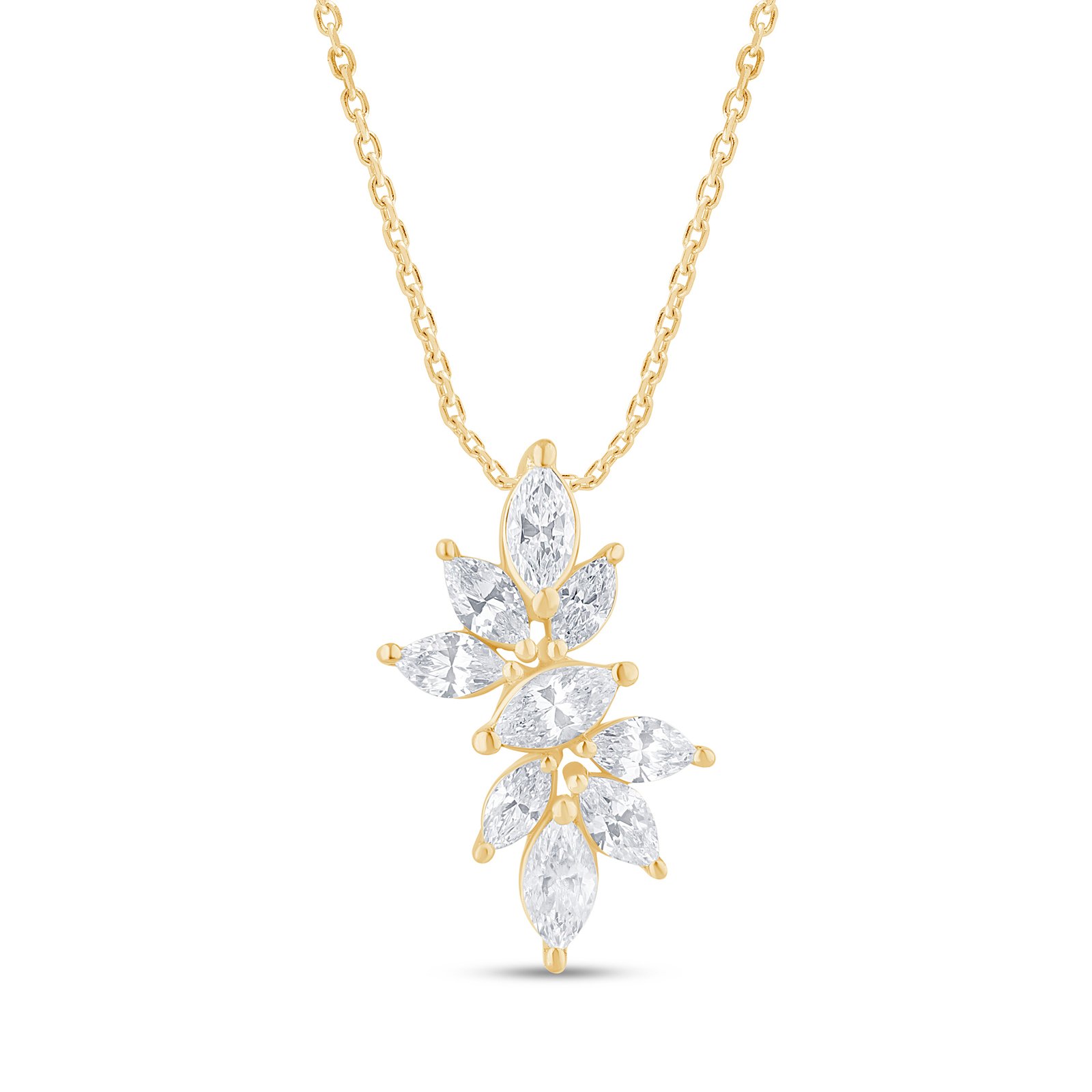 LG - 14K 0.50CT D-PENDANT LDS MARQ PRONG "CERTIFIED"